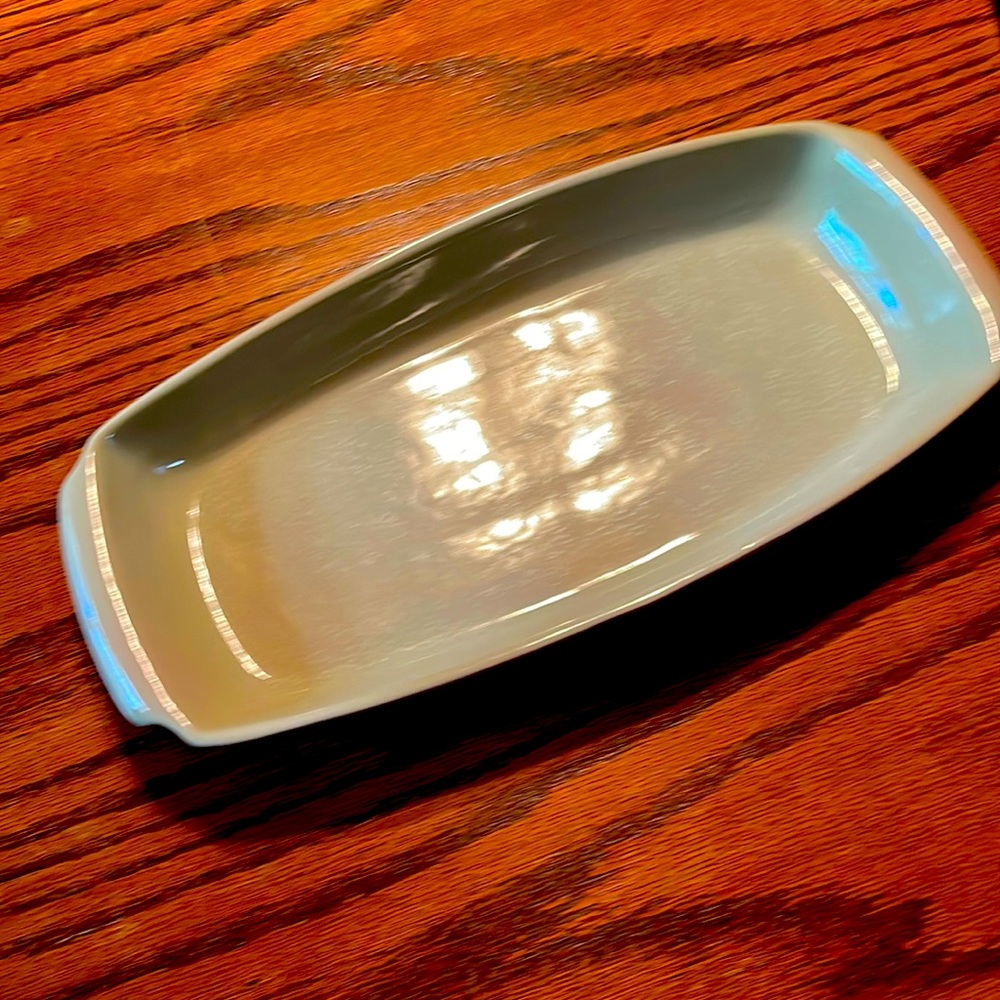 Frankoma, 15 inch oval, serving platter, plainsmen green